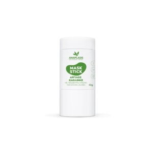 ANAPLASIS FACE MASK STICK KAOLIN CLAY TEA TREE OIL, GREEN TEA & JOJOBA OI veido kaukė su baltuoju moliu, žaliąja arbata, arbatmedžių ir simondsijų aliejais, 40 g