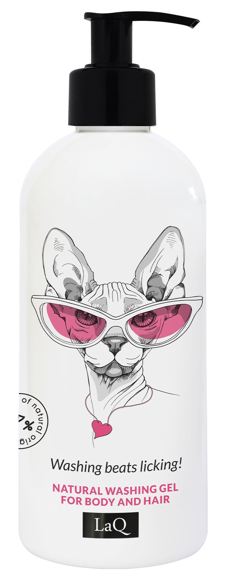 LaQ 2in1 Dušo gelis ir šampūnas CAT – Murkia saldžiai, kvepia gardžiai, 300ml