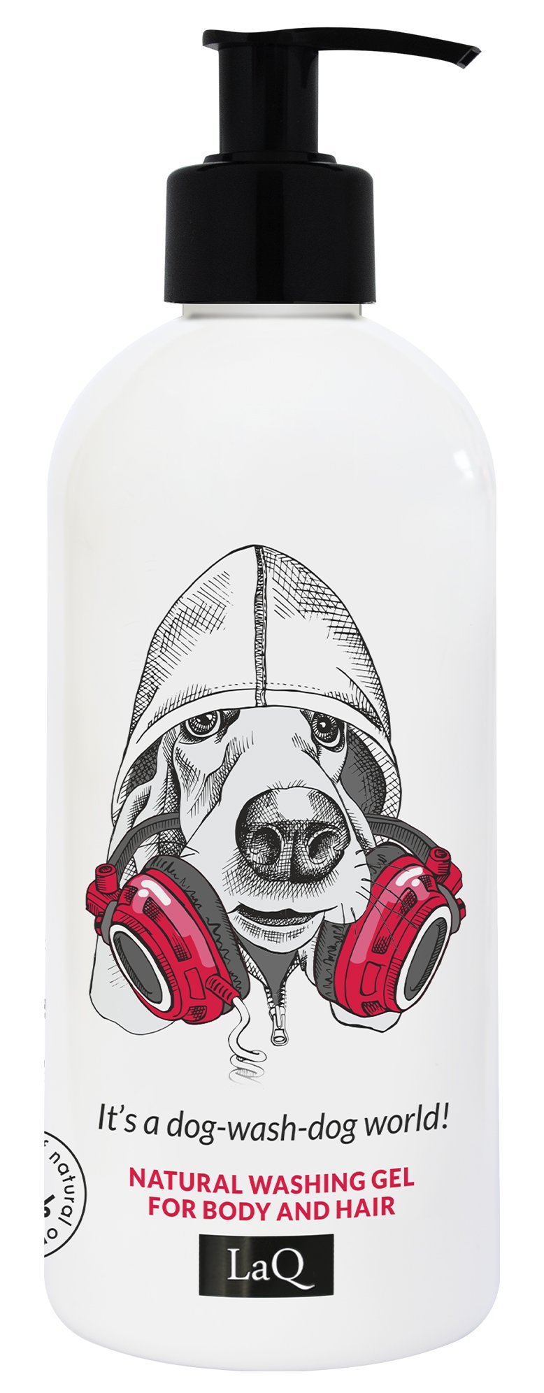 LaQ 2in1 Dušo gelis ir šampūnas DOG – Uodega moja, kvapas vilioja, 300ml