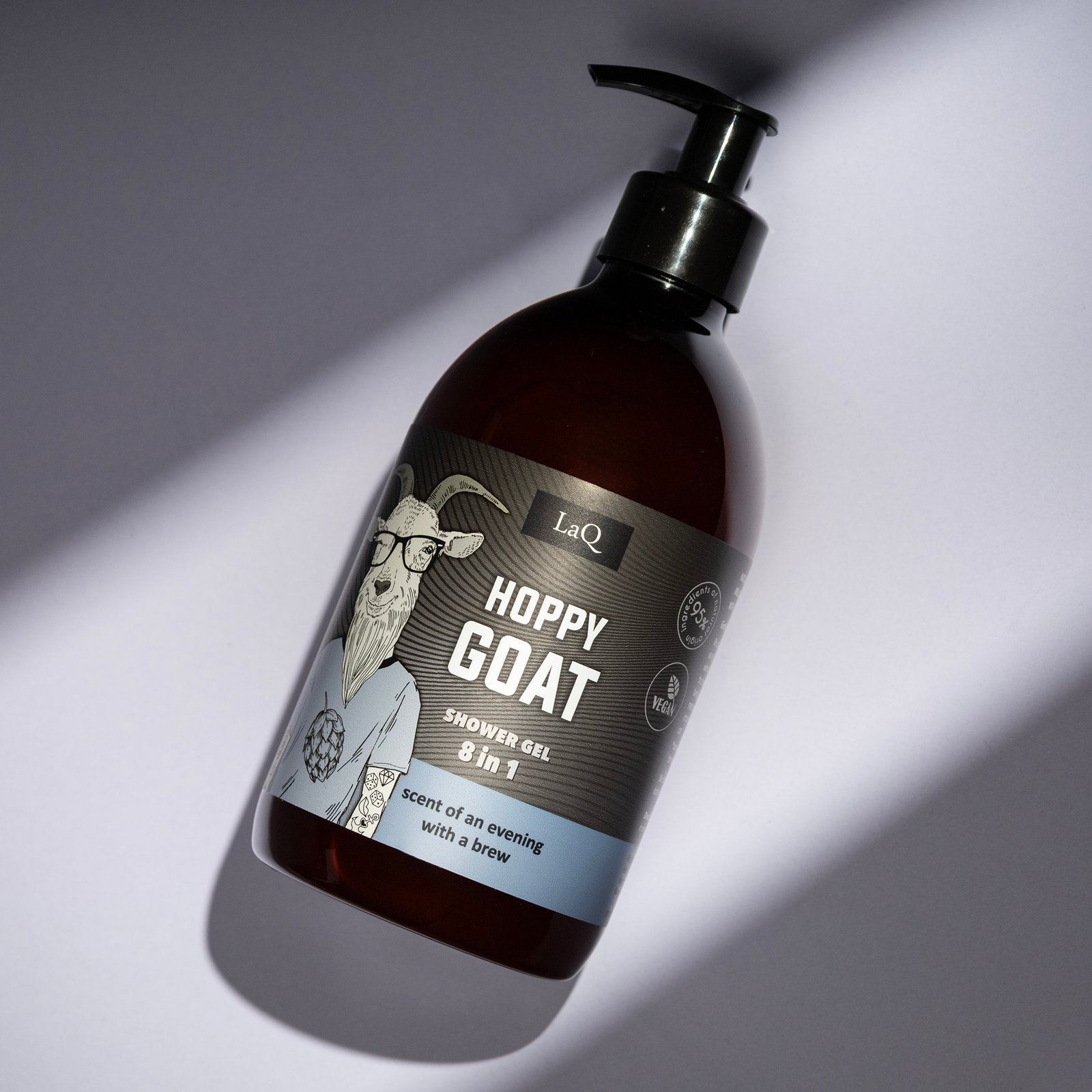 LaQ Dušo gelis 8in1 HOPPY GOAT – Ožys mina, kvapas svaigina, 500ml