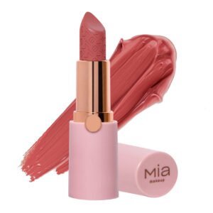 MIA MAKEUP lūpų dažai WET FLOW RICH & SHINE LIPSTICK 10 CORAL BRAVE, 4 g