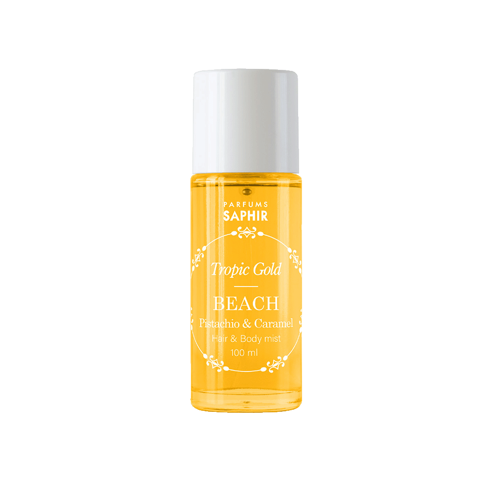 SAPHIR Beach Pistachio & Caramel plaukų ir kūno dulksna, 100 ml