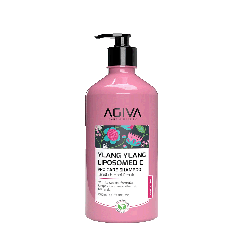AGIVA YLANG YLANG LIPOSOMED C šampūnas pažeistų plaukų atstatymui, 1000ml