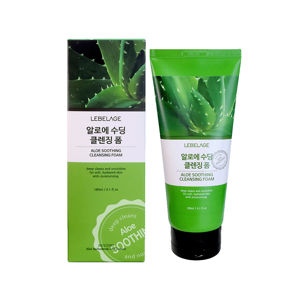 LEBELAGE ALOE SOOTHING CLEANSING FOAM 180 ml