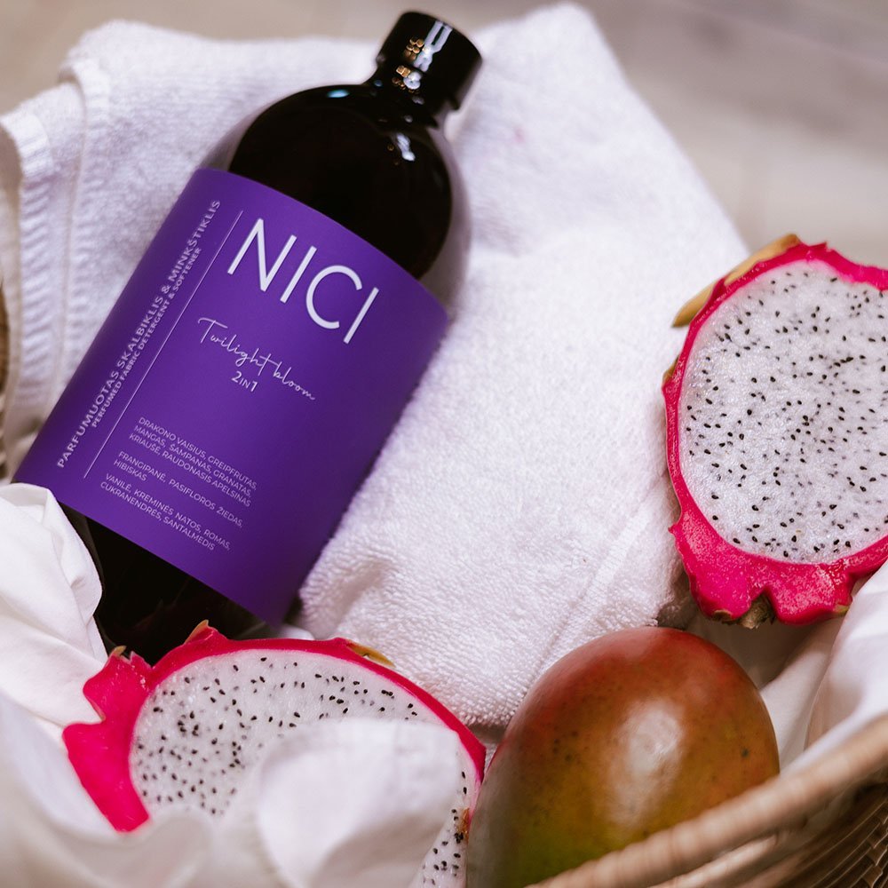 NICI 2in1 - parfumuotas skalbiklis ir minkštiklis TWILIGHT BLOOM, 1000 ml