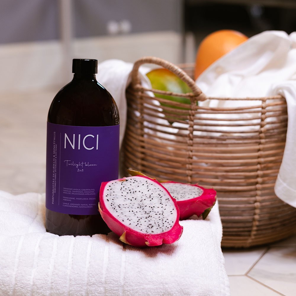 NICI 2in1 - parfumuotas skalbiklis ir minkštiklis TWILIGHT BLOOM, 1000 ml
