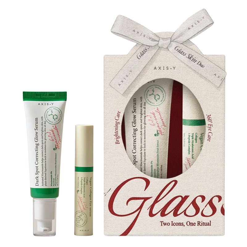 AXIS-Y Glass Skin Duo rinkinys: veido serumas 50 ml + paakių serumas 10 ml