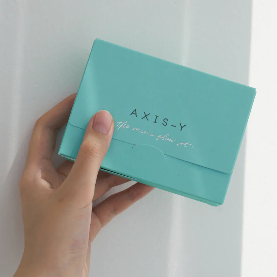 AXIS-Y Mini Glow rinkinys, 4 mini priemonės + dovanų kortelė + lipdukai