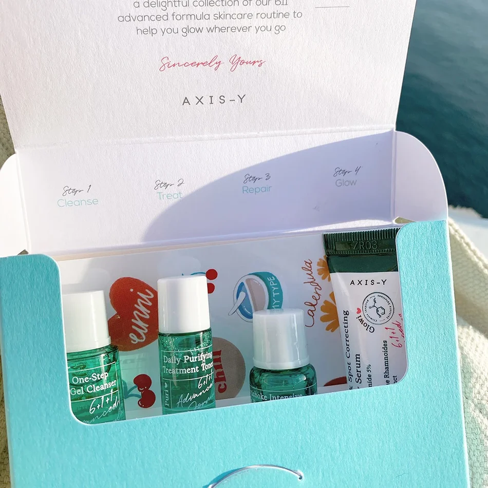 AXIS-Y Mini Glow rinkinys, 4 mini priemonės + dovanų kortelė + lipdukai
