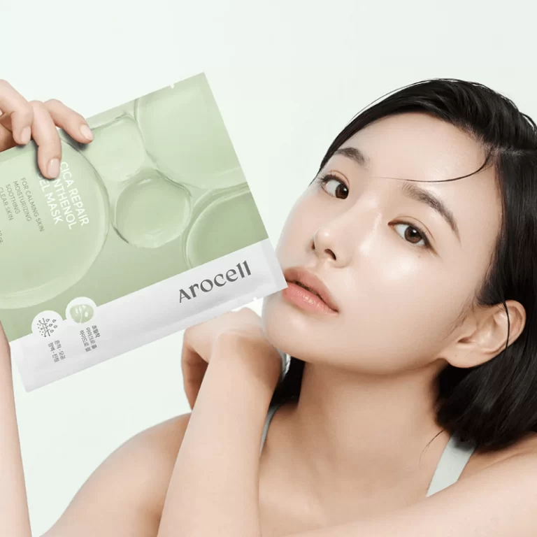Arocell Cica Repair Panthenol Gel Mask – veido odą raminančios kaukės, 4 vnt.