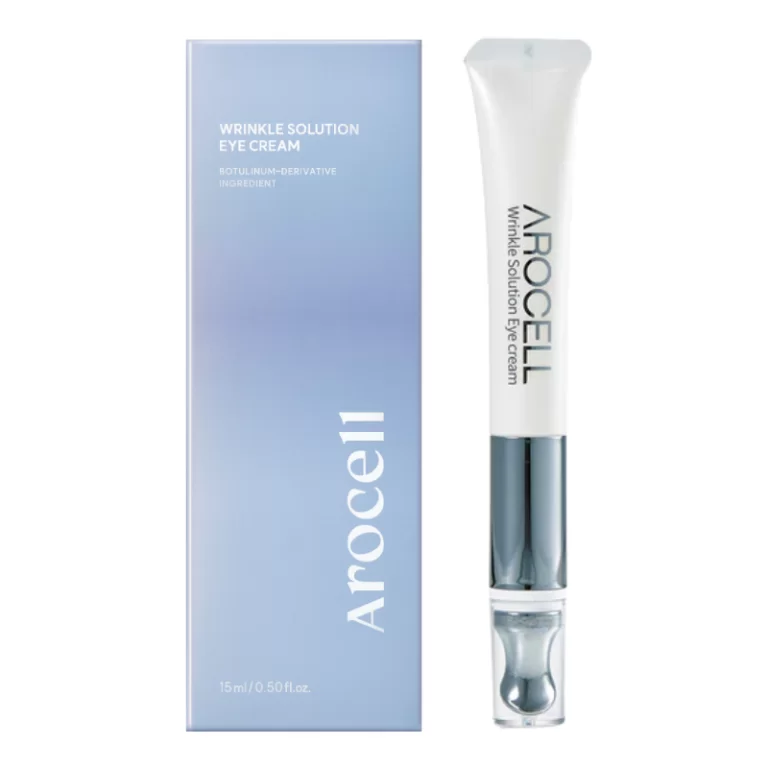 Arocell Wrinkle Solution Eye Cream – paakių priežiūros kremas su masažine galvute, 15ml