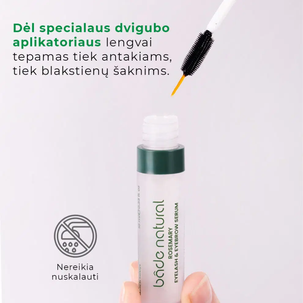 BADE NATURAL ROSEMARY stiprinantis antakių ir blakstienų serumas, 10 ml