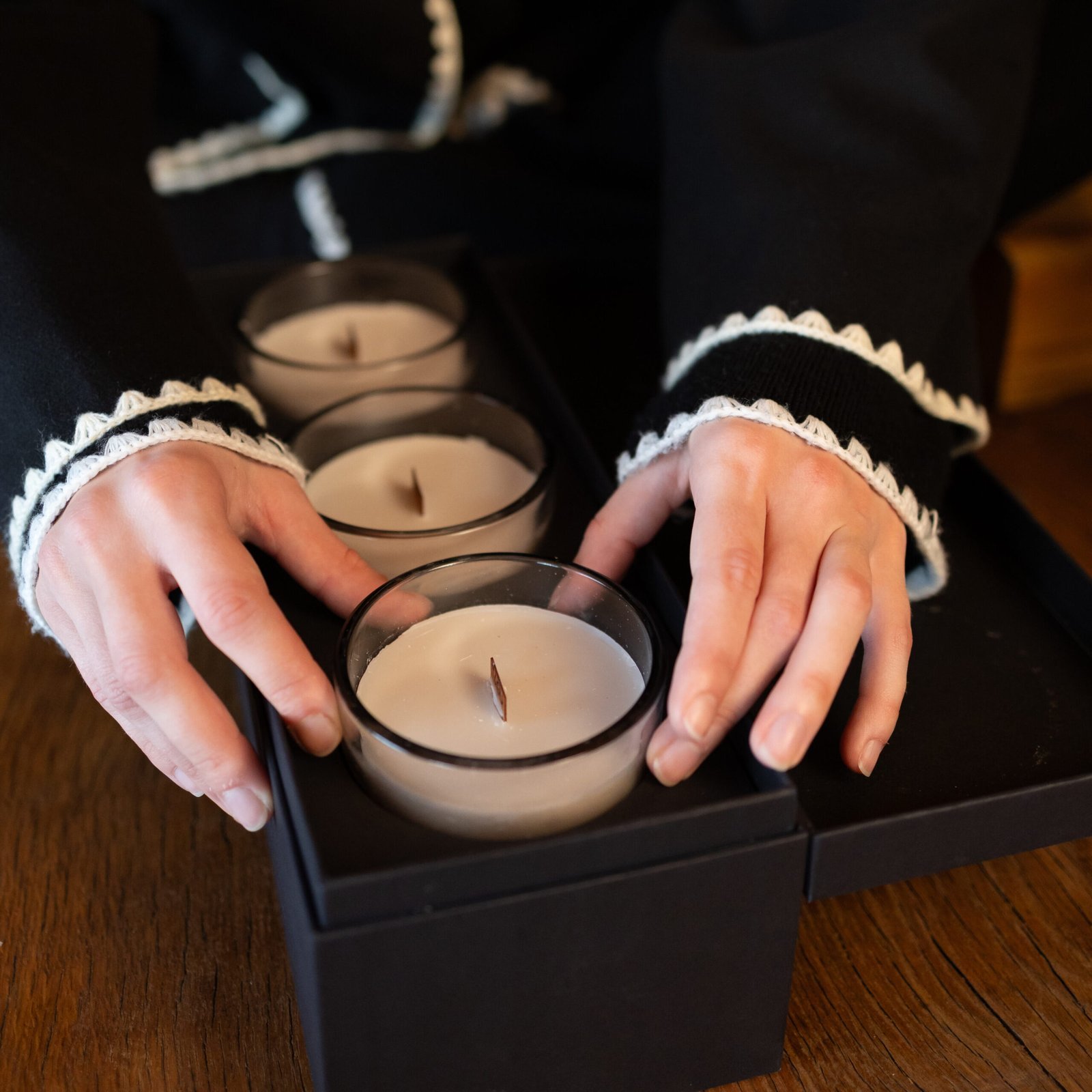 TAGU CANDLEPLACE traškanti ir kvepianti tikru laužu žvakė, 3vnt