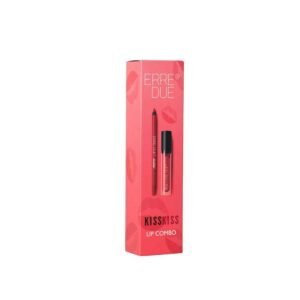 ERRE DUE KISS KISS LIP COMBO Vinyl Lip Lacquer 313 & Silky Premium Lip Definer 526 lūpų makiažo priemonių rinkinys