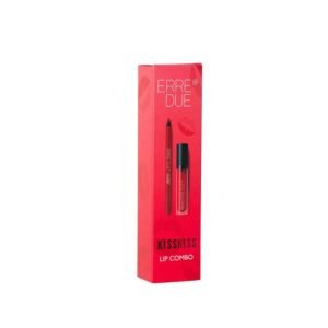 ERRE DUE KISS KISS LIP COMBO Vinyl Lip Lacquer 316 & Silky Premium Lip Definer 525 lūpų makiažo priemonių rinkinys