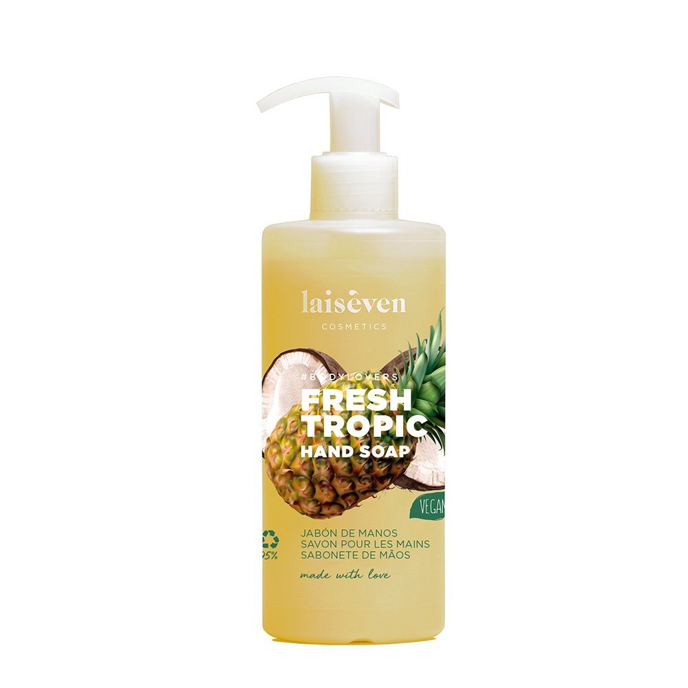 LAISEVEN HAND SOAP FRESH TROPIC & COCONUT skystas rankų muilas tropinių vaisų ir kokosų kvapo, 400 ml