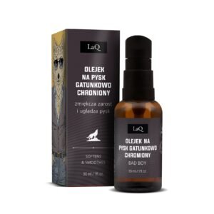 LaQ Barzdos ir veido aliejus BAD BOY – Tvarkingas iš išorės, pavojingas viduje, 30ml