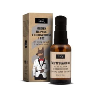 LaQ Barzdos ir veido aliejus SEX AND BUSINESS – Minkština, ramina, kontroliuoja, 30ml