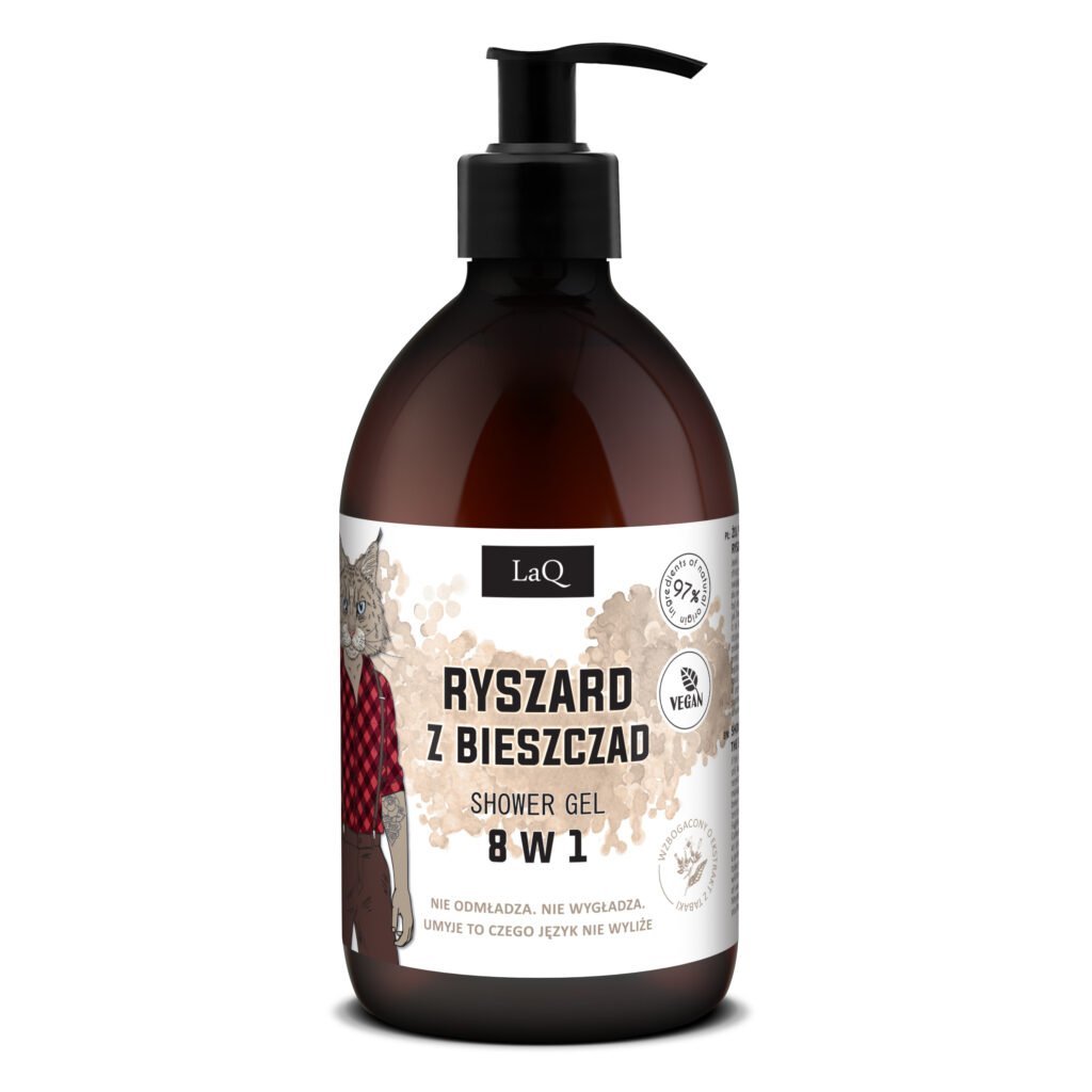 LaQ Dušo gelis 8in1 RYSZARD Z BIESZCZAD – Kalnų vyras, miesto silpnybė, 500ml