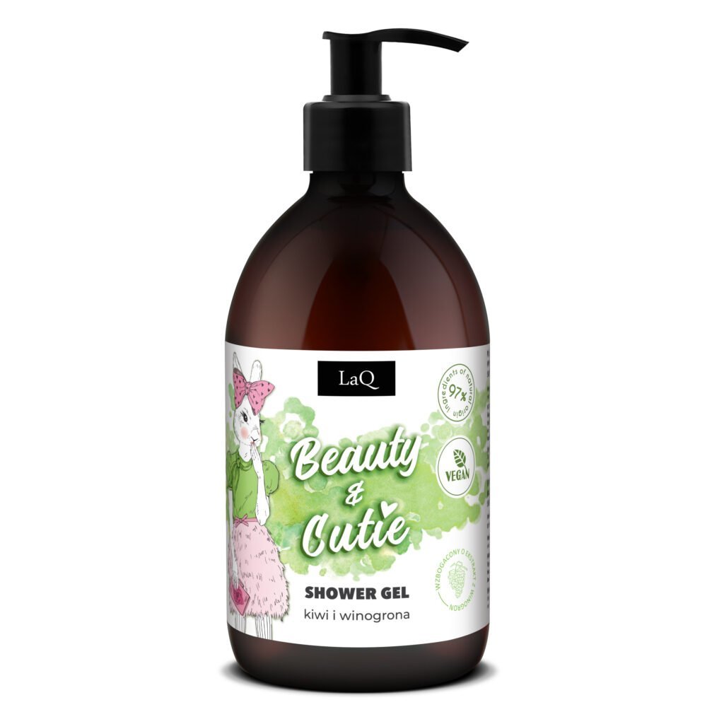 LaQ Dušo gelis KIWI AND GRAPES – Gaivi kaip rytas, saldi kaip nuodėmė, 500ml