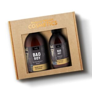 LaQ BAD BOY dovanų rinkinys vyrams – dušo gelis 500 ml ir šampūnas 300 ml