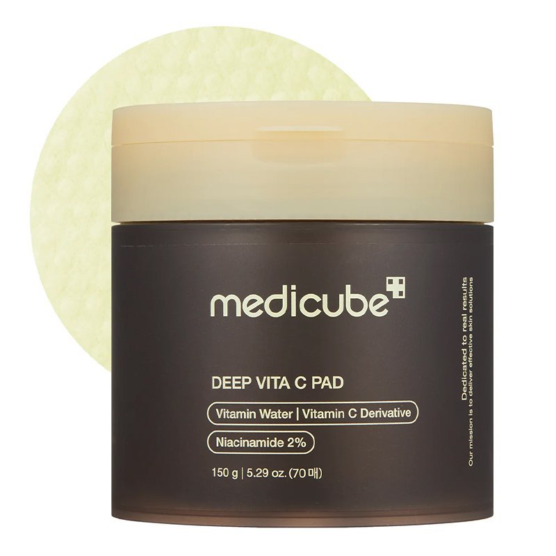 MEDICUBE Deep Vita C Pad skaistinančios tonizuojančios pagalvėlės su vitaminu C, 70 vnt