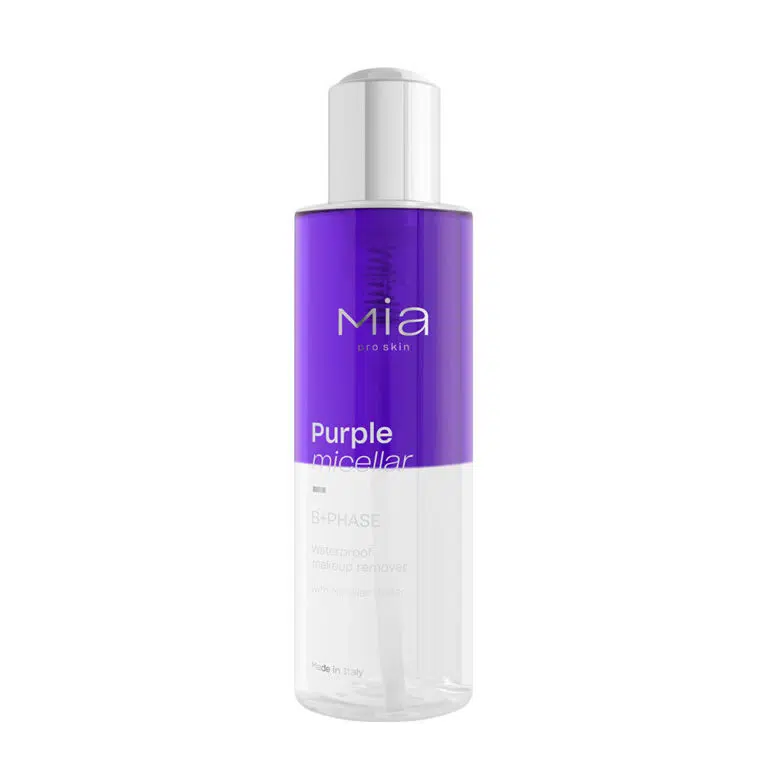 MIA MAKEUP PURPLE MICELLAR BI-PHASE valomasis dvifazis micelinis vanduo, 200 ml