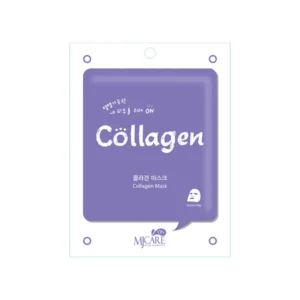MJCARE ON COLLAGEN MASK stangrinanti lakštinė veido kaukė su kolagenu, 22g