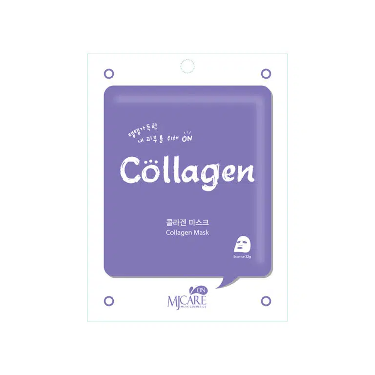 MJCARE ON COLLAGEN MASK stangrinanti lakštinė veido kaukė su kolagenu, 22g