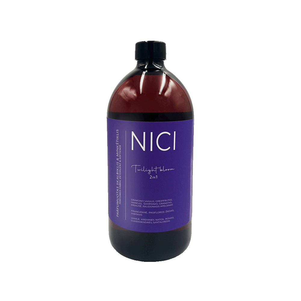 NICI 2in1 - parfumuotas skalbiklis ir minkštiklis TWILIGHT BLOOM, 1000 ml