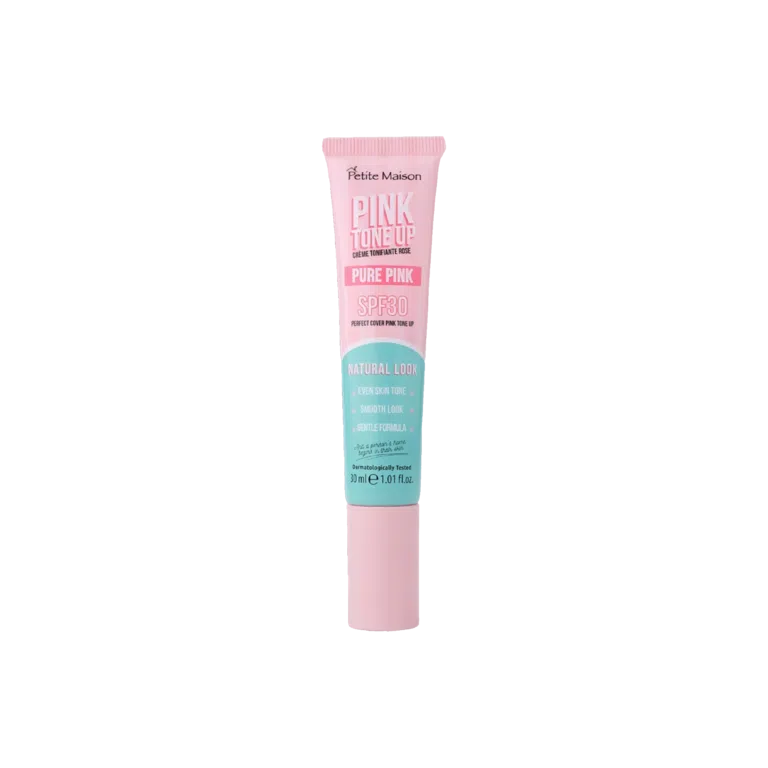 PETITE MAISON SPF30 PINK TONE UP odos spalvos netolygumus koreguojantis kremas su SPF30, 30 ml
