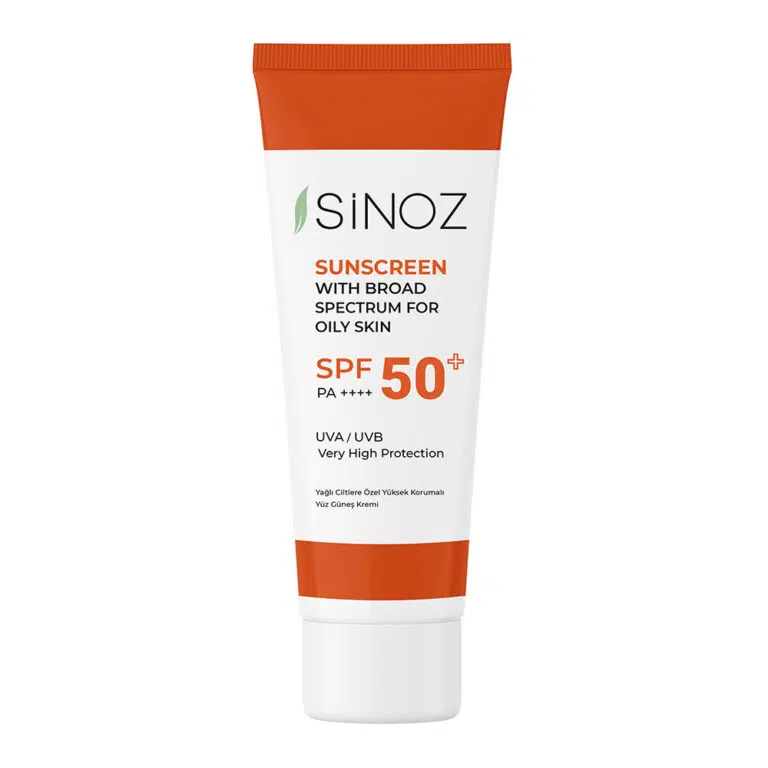 SINOZ apsauginis veido kremas nuo saulės riebiai odai SPF50+ SUNSCREEN FOR OILY SKIN, 50ml