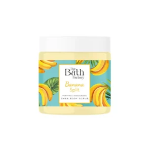 SINOZ bananų kūno šveitiklis BANANA SPLIT SHEA, 300 g