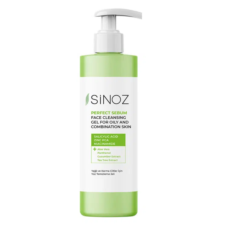 SINOZ gelinis veido prausiklis riebiai ir mišriai odai PERFECT SEBUM, 400 ml