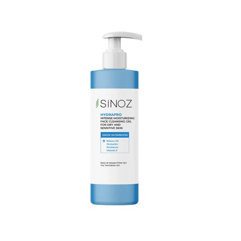 SINOZ gelinis veido prausiklis sausai ir jautriai odai HYDRAPRO INTENSE, 200 ml