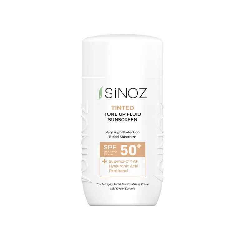 SINOZ tonuojantis veido fluidas nuo saulės SPF50+ TINTED TONE UP FLUID, 50ml