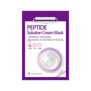 SKIN PLANET PEPTIDE SOLUTION CREAM MASK stangrinanti lakštinė veido kaukė su peptidais, 30g