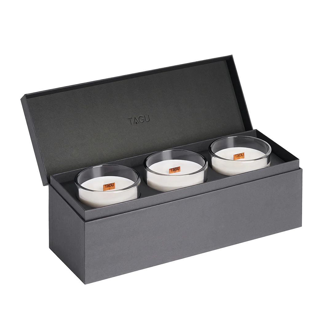 TAGU CANDLEPLACE traškanti ir kvepianti tikru laužu žvakė, 3vnt