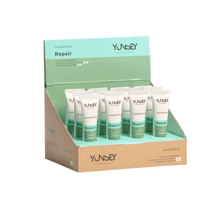 YUNSEY FLASH ULTRA AMPOULES ampulės pažeistiems plaukams, 12 x 15 ml