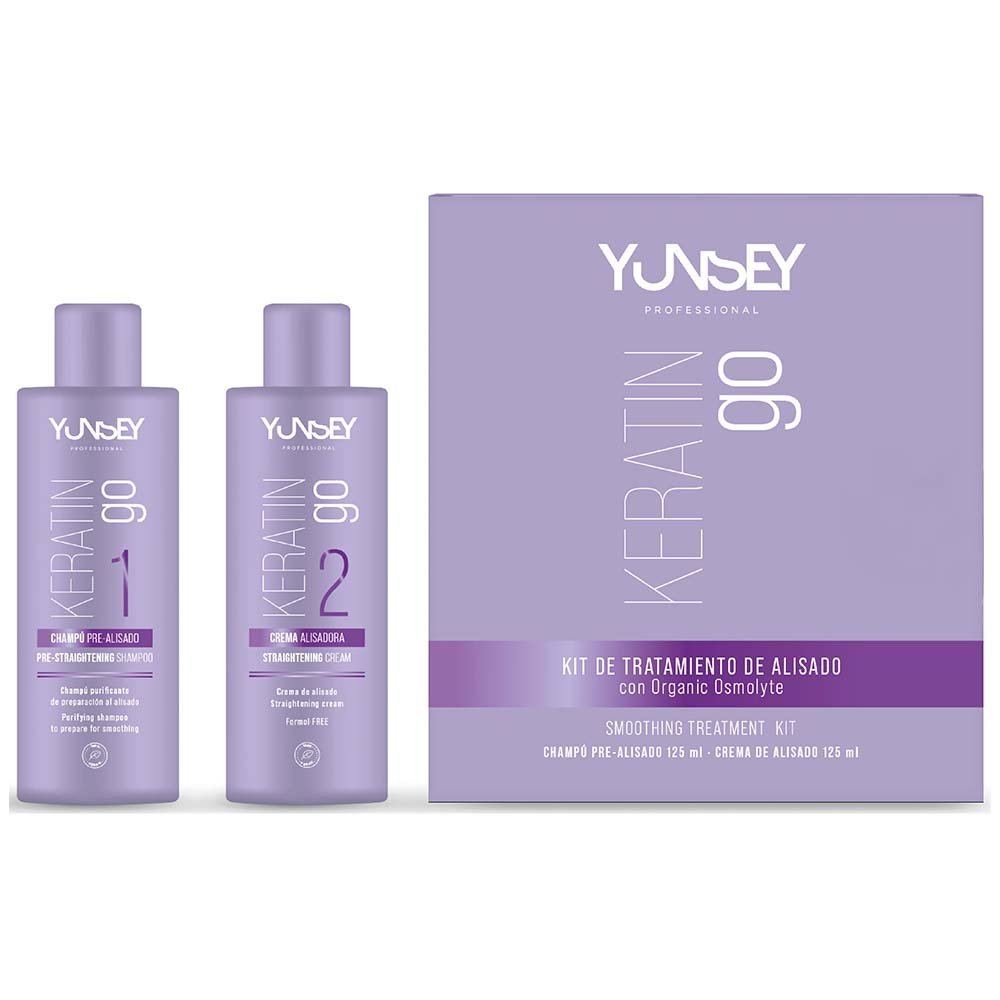 YUNSEY keratininio plaukų (tiesinimo) atstatymo procedūros rinkinys KERATIN GO, 2 x 125 ml