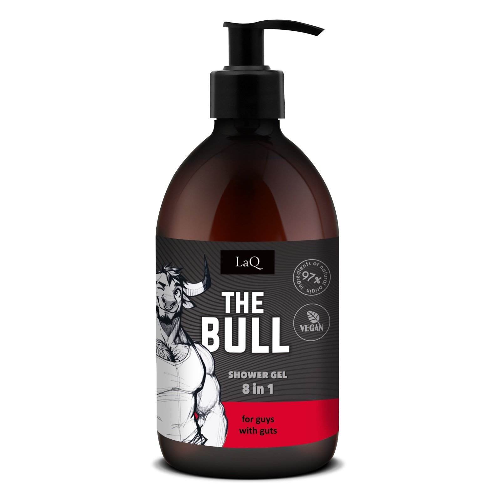 LaQ Dušo gelis 8in1 THE BULL – Jėga raguos, kvapas triumfuos, 500ml