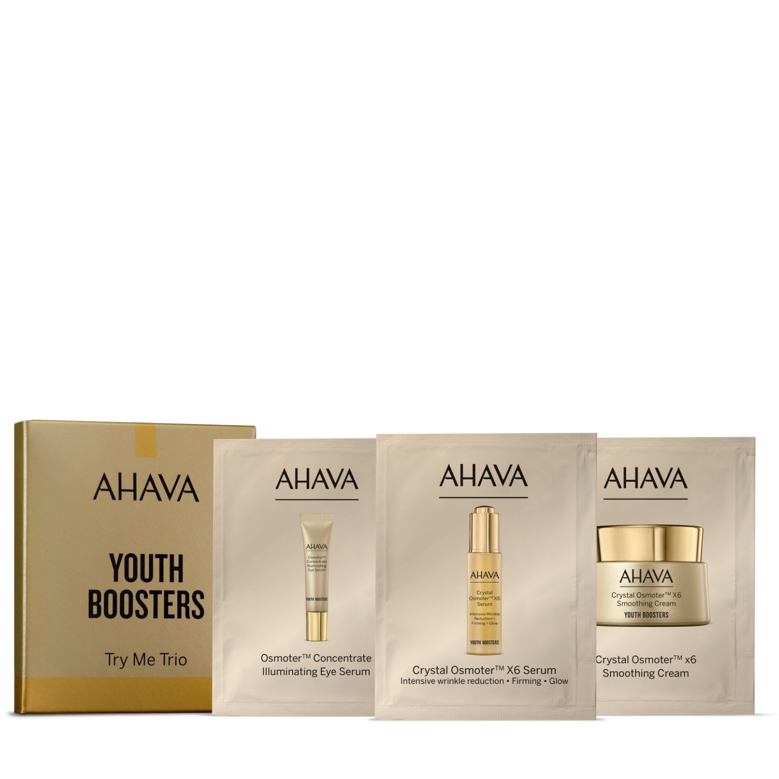 TRIO MĖGINĖLIŲ RINKINYS AHAVA YOUTH BOOSTERS TRY ME
