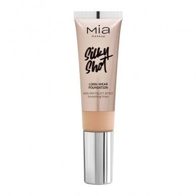 MIA MAKEUP SILKY SHOT FOUNDATION 12N ilgai išliekantis makiažo pagrindas, 30 ml