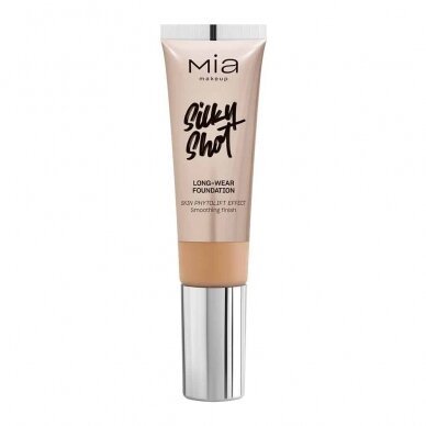 MIA MAKEUP SILKY SHOT FOUNDATION 17W ilgai išliekantis makiažo pagrindas, 30 ml