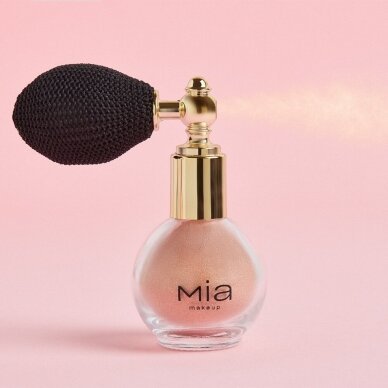 MIA MAKEUP SPARKLING POWDER PINK švytėjimą suteikianti purškiama pudra, 5 g