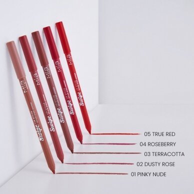 MIA MAKEUP SWIPE LIP STYLER 05 TRUE RED ilgalaikis lūpų pieštukas 1,26 g