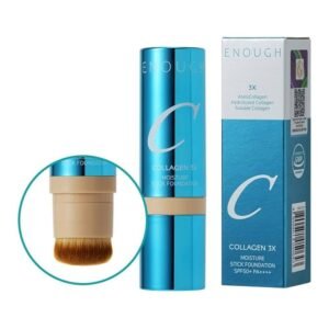 ENOUGH Collagen 3X drėkinanti makiažo pagrindo lazdelė su šepetėliu SPF5 №21N 14 g