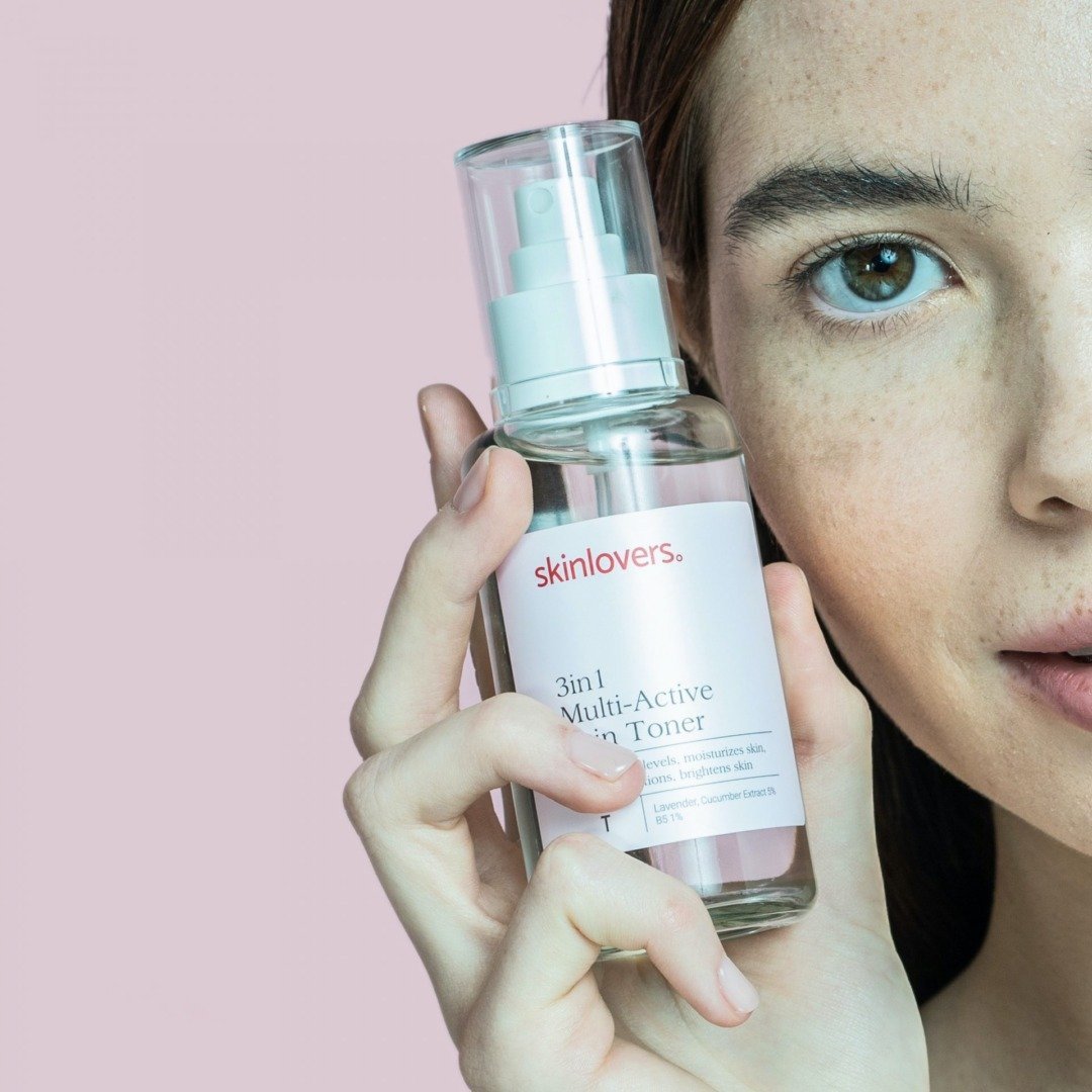 SKINLOVERS 3IN1 MULTI-ACTIVE SKIN TONER aktyviai drėkinantis veido odos tonikas su pantenoliu, 100ml