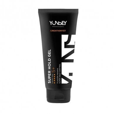 YUNSEY CREATIONYST SUPER HOLD GEL fiksuojantis plaukų gelis ypatingai stiprios fiksacijos, 200 ml